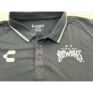 Charly Tampa‎ Bay Rowdies Mens Medium Black Soccer Polo Shirt DryFactor 5007877